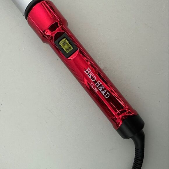 Bed Head Red Silver Corded Electric Curlipops Clamp Free Curling Wand EUC - Picture 3 of 6